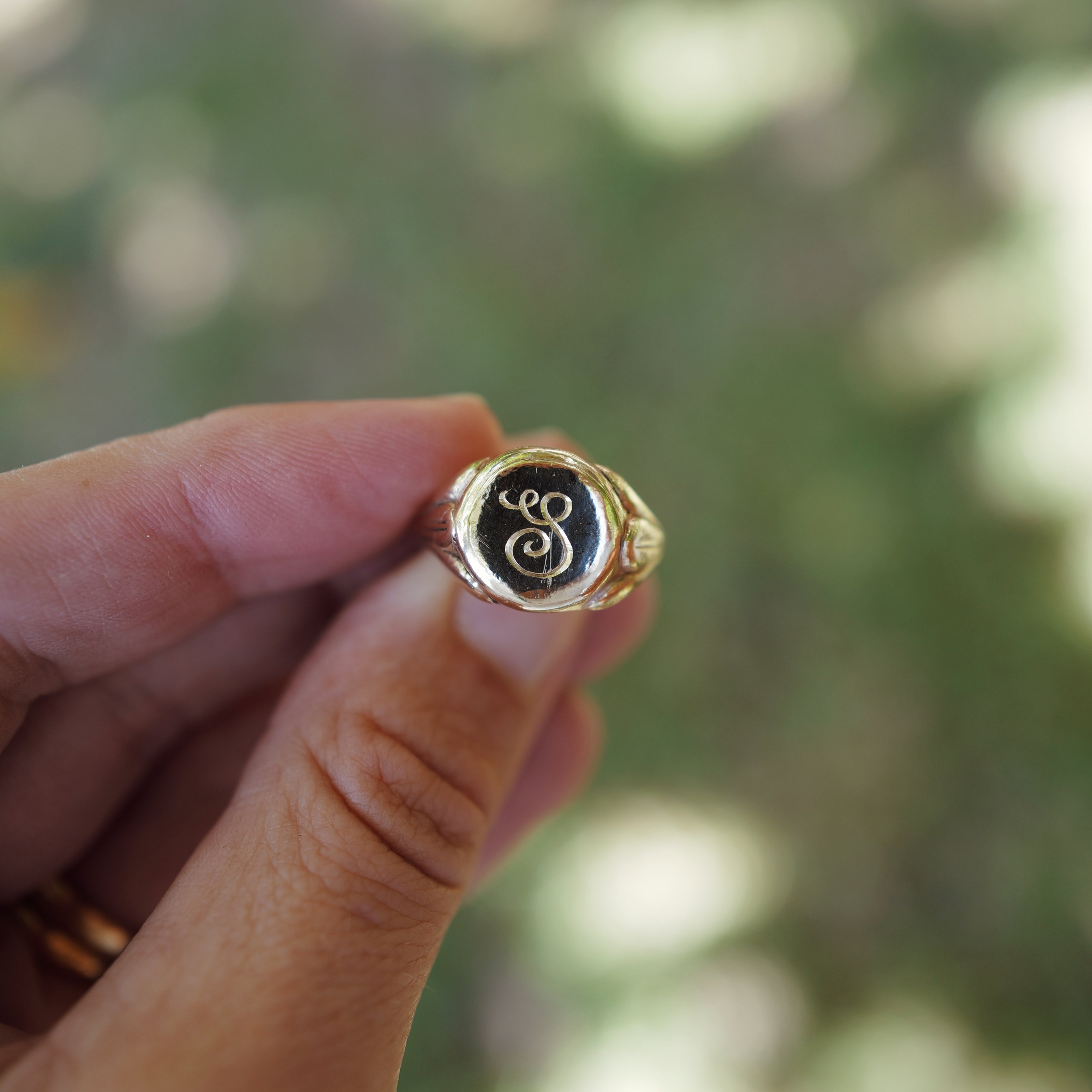 Gold Grandfather Signet Ring