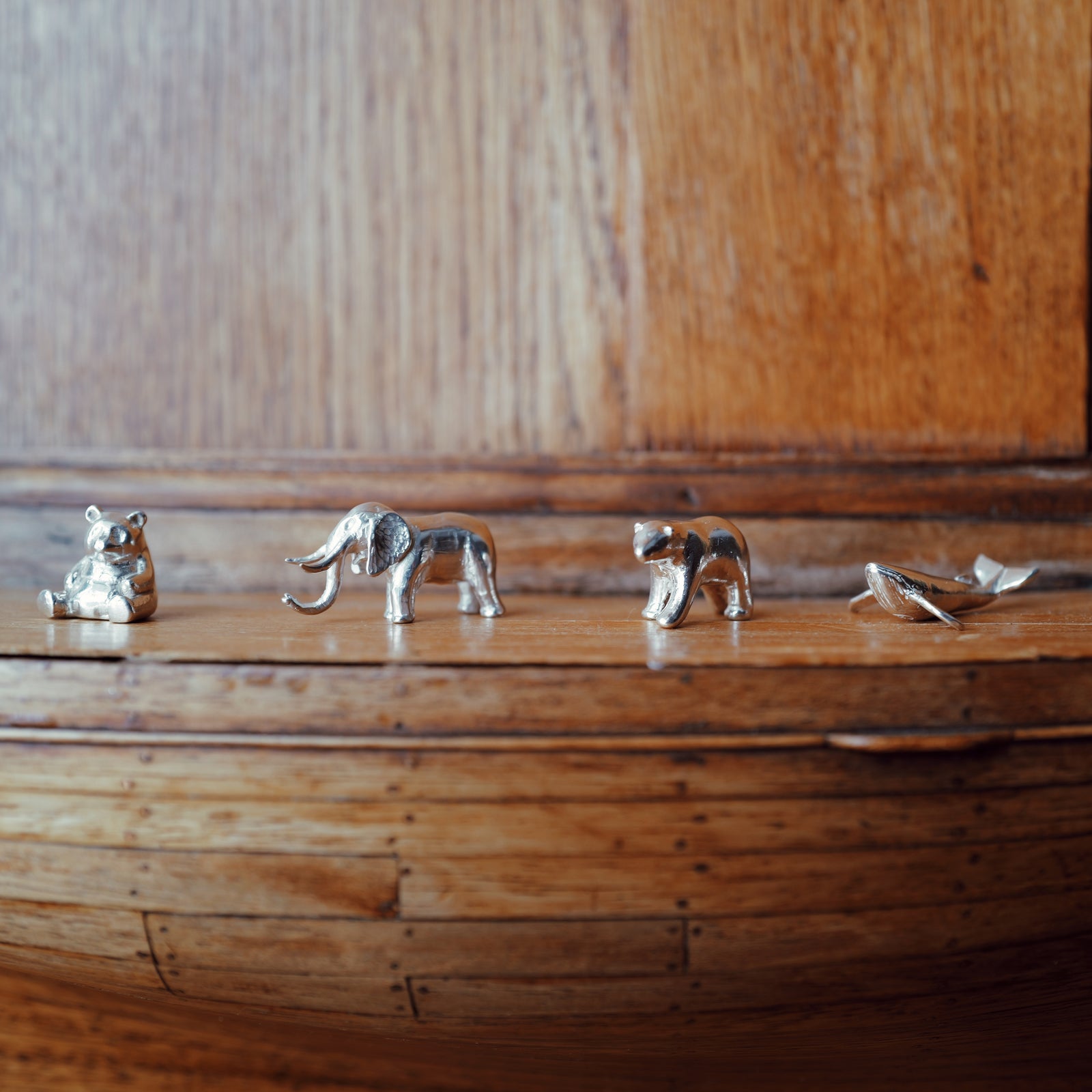 'Gaia' Silver Elephant Keepsake