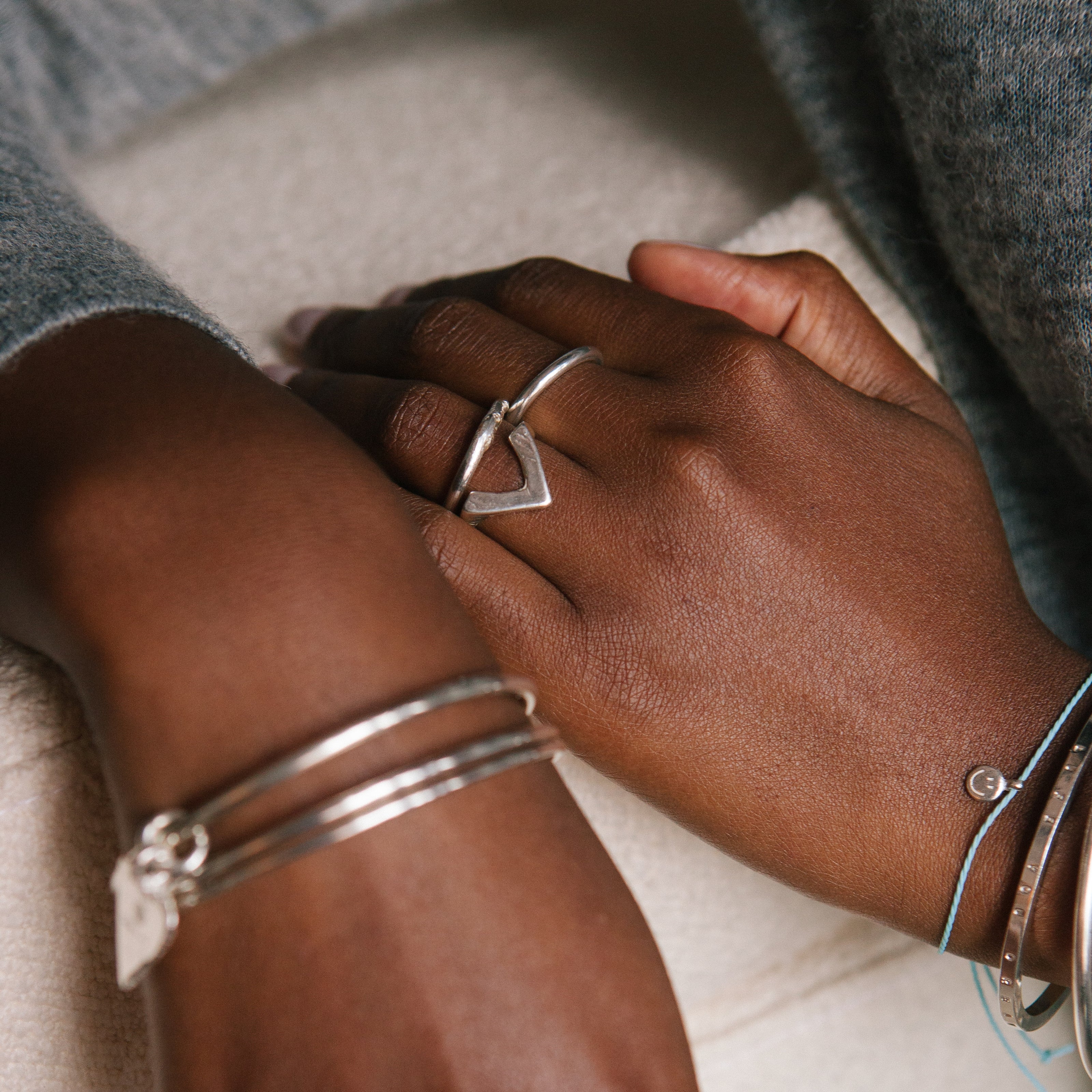 Silver V Ring
