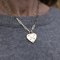 Gold 'Starry Night' Keeper's Heart Trace Chain Necklace