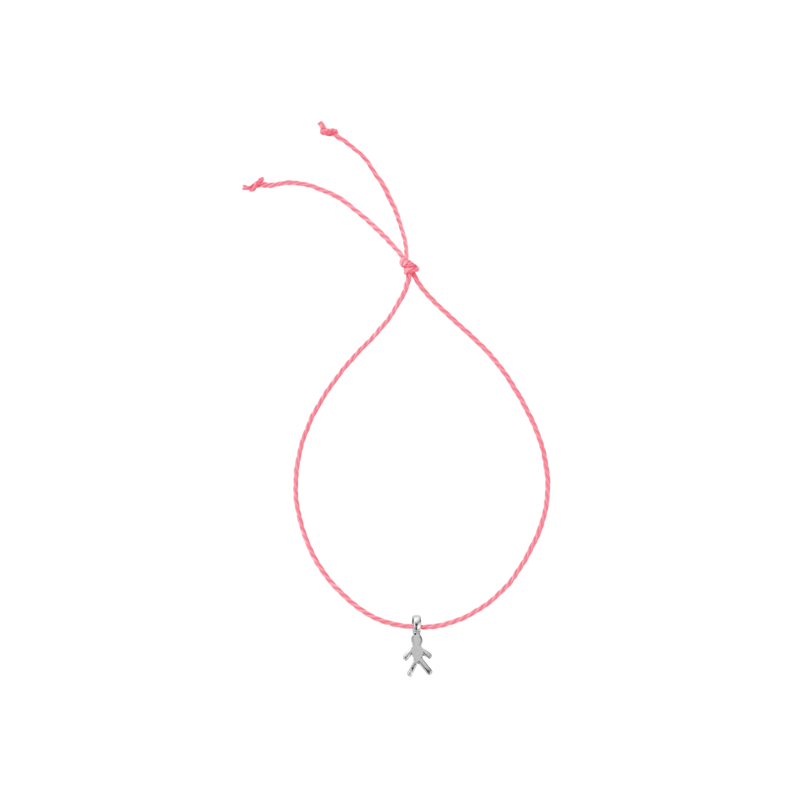 Silver Little Boy Cord Bracelet