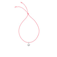 Silver Smiley Face Cord Bracelet