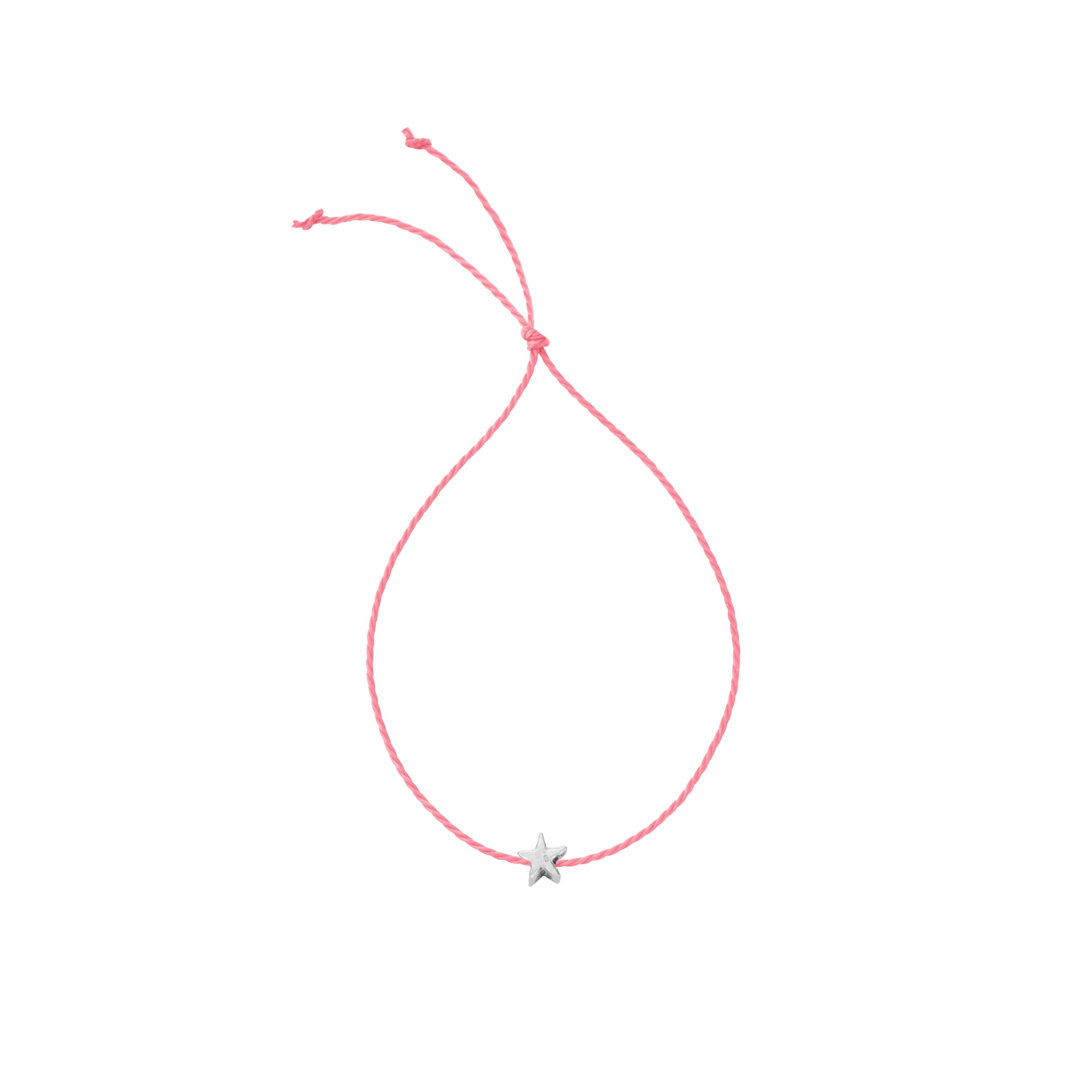 Silver Tiny Star Cord Bracelet