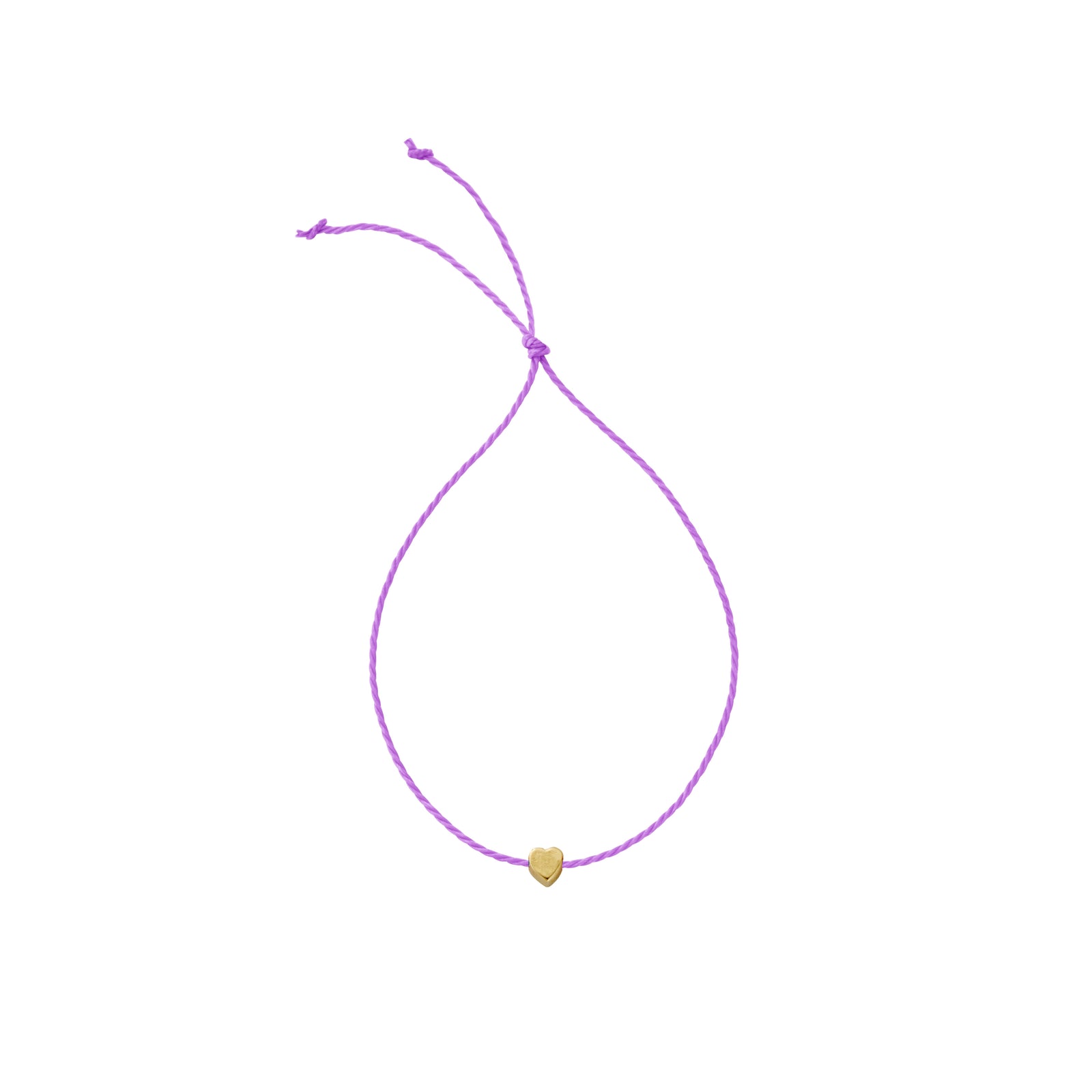 Gold Tiny Heart Cord Bracelet