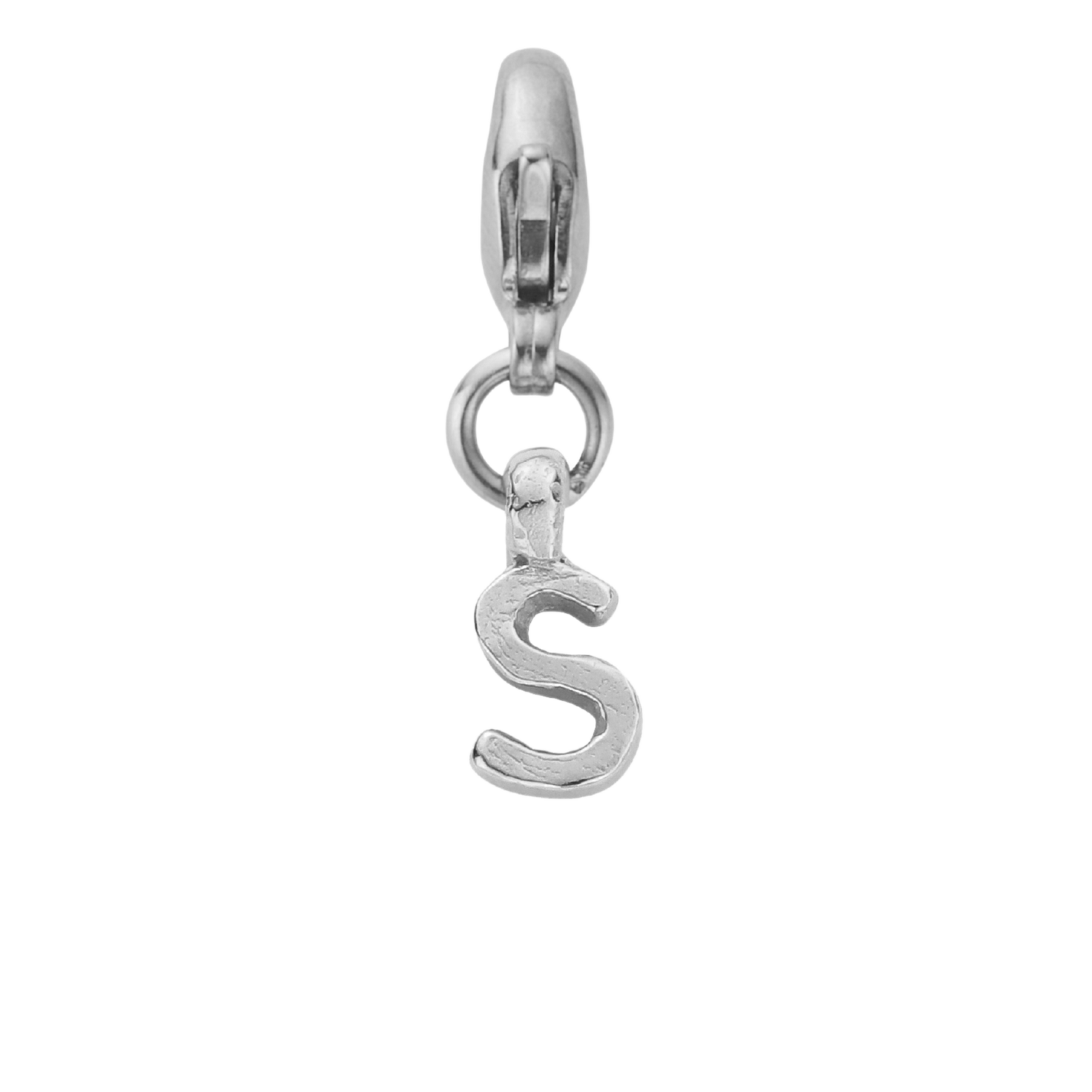 Silver Mini Alphabet Lobster Charm