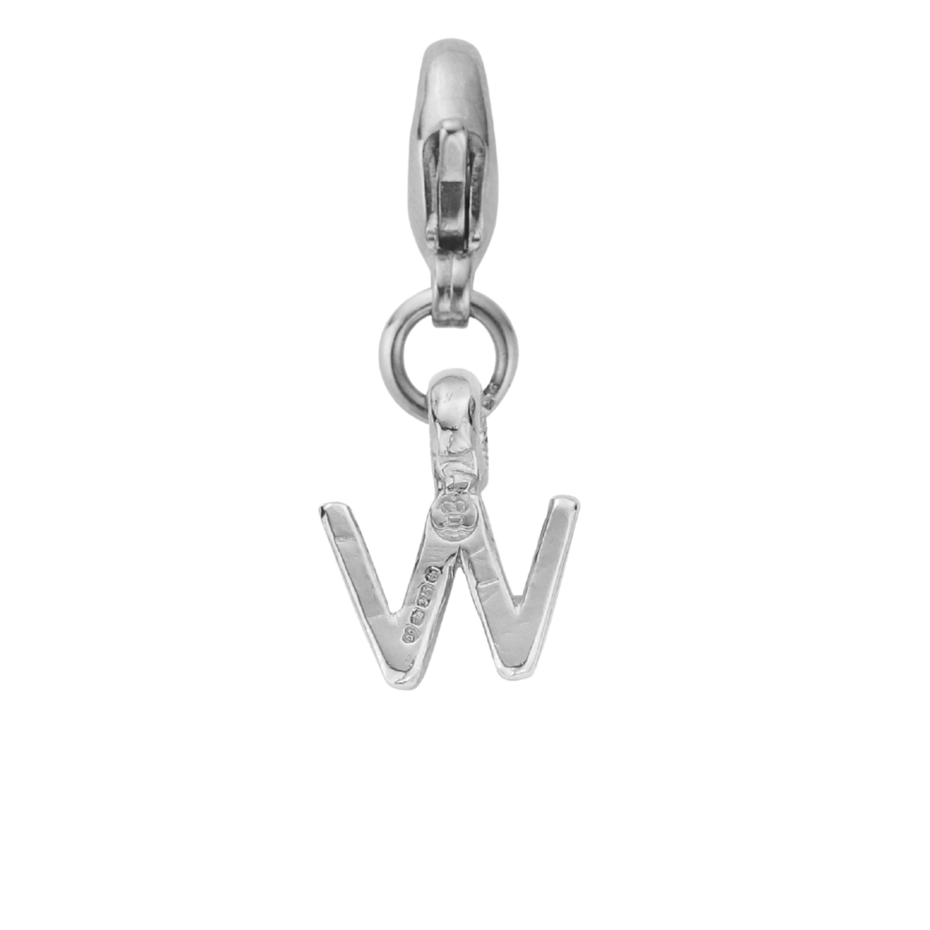 Silver Mini Alphabet Lobster Charm