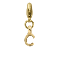 Gold Mini Alphabet Lobster Charm