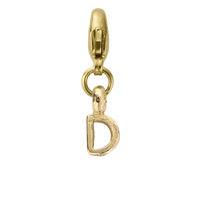 Gold Mini Alphabet Lobster Charm