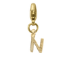 Gold Mini Alphabet Lobster Charm