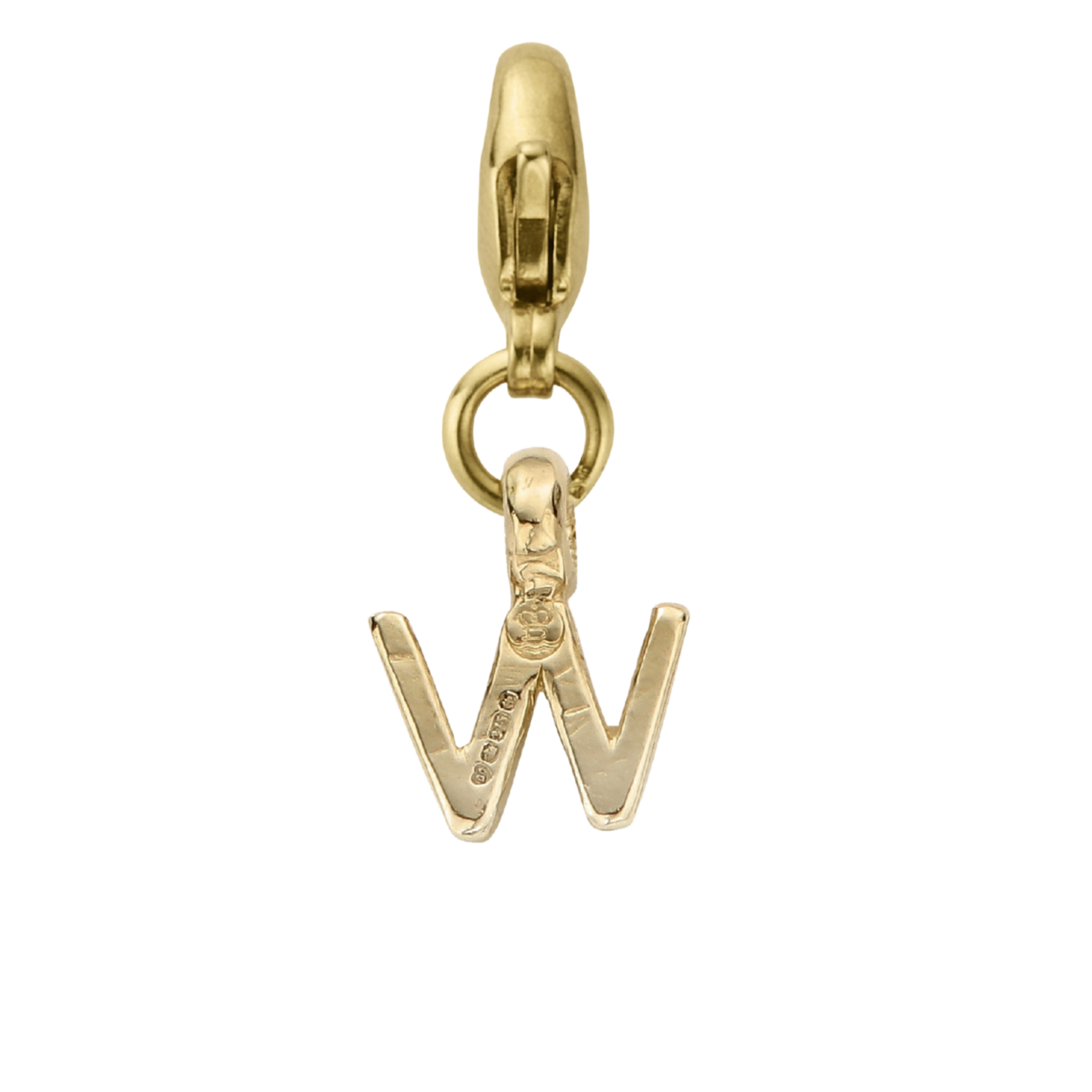 Gold Mini Alphabet Lobster Charm