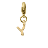 Gold Mini Alphabet Lobster Charm