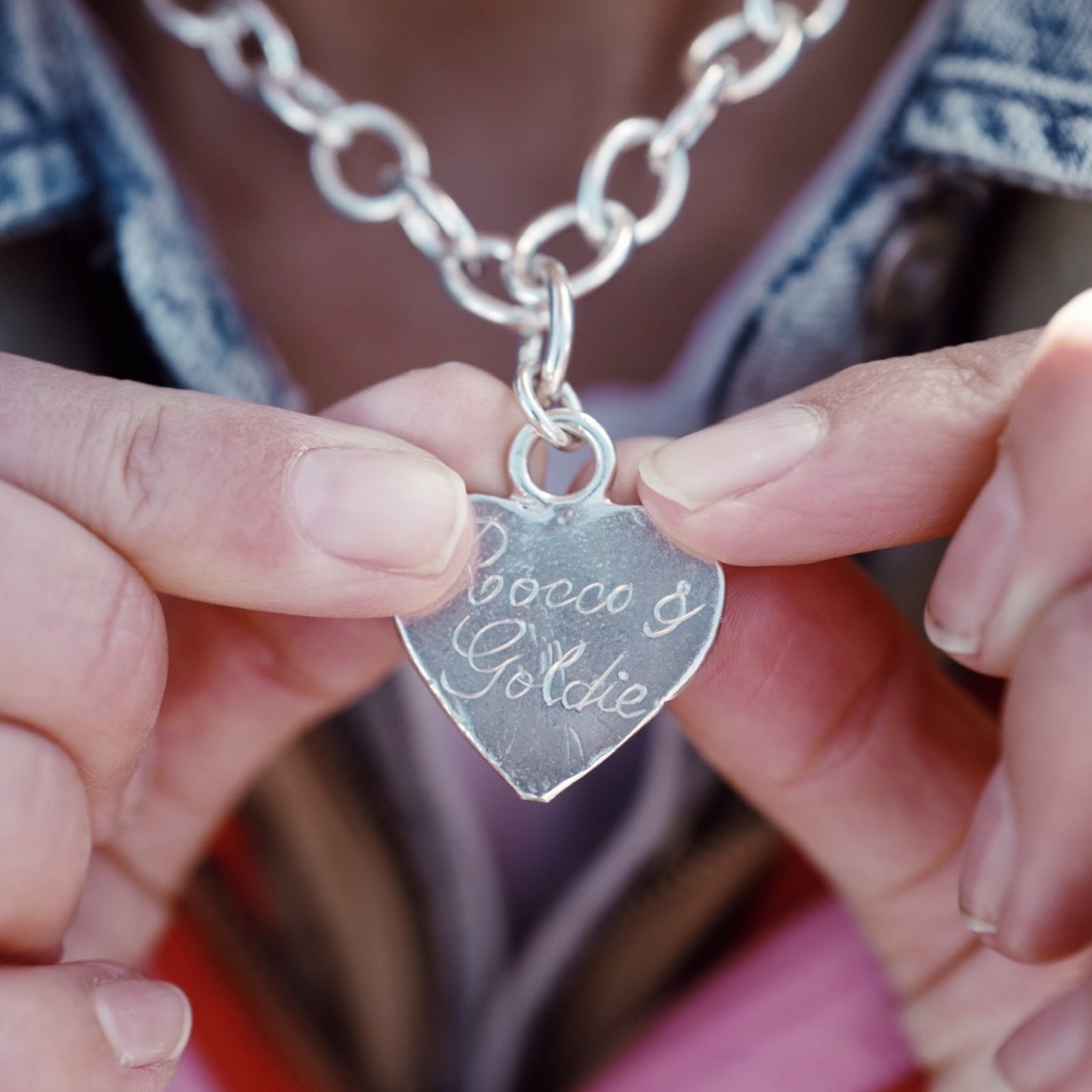 [modelwears Hand Engraved Necklace]