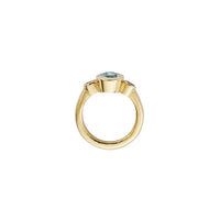 MARENA Gold Aquamarine & Diamond Ring