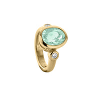 MARILLA Gold Zimbaqua Aquamarine & Diamond Ring