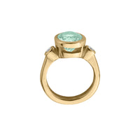 MARILLA Gold Zimbaqua Aquamarine & Diamond Ring