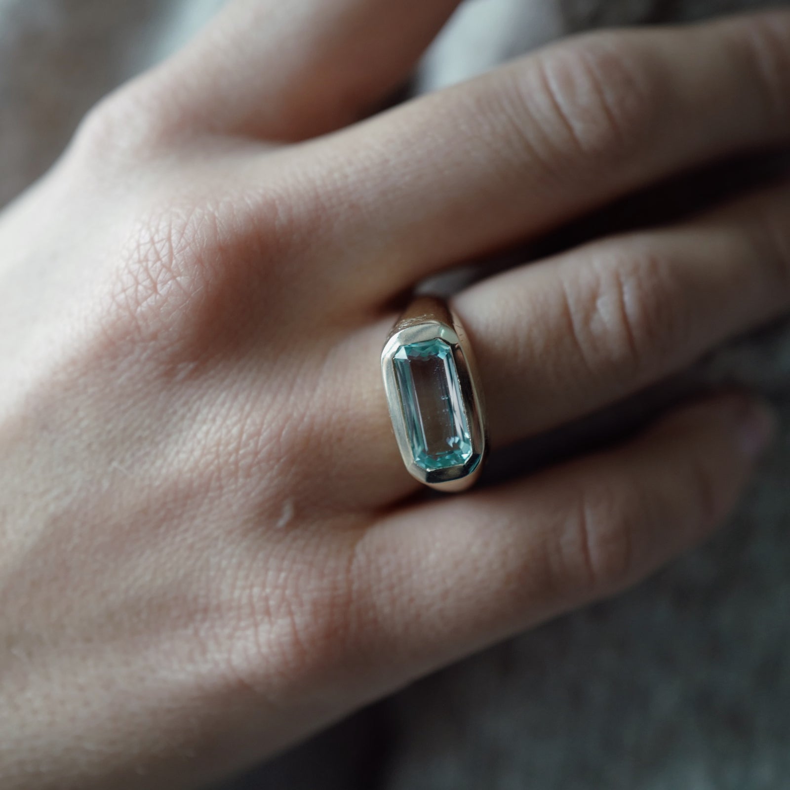 MARINO Gold Zimbaqua Aquamarine Ring