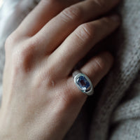 MARLAIS Silver Blue Sapphire Ring