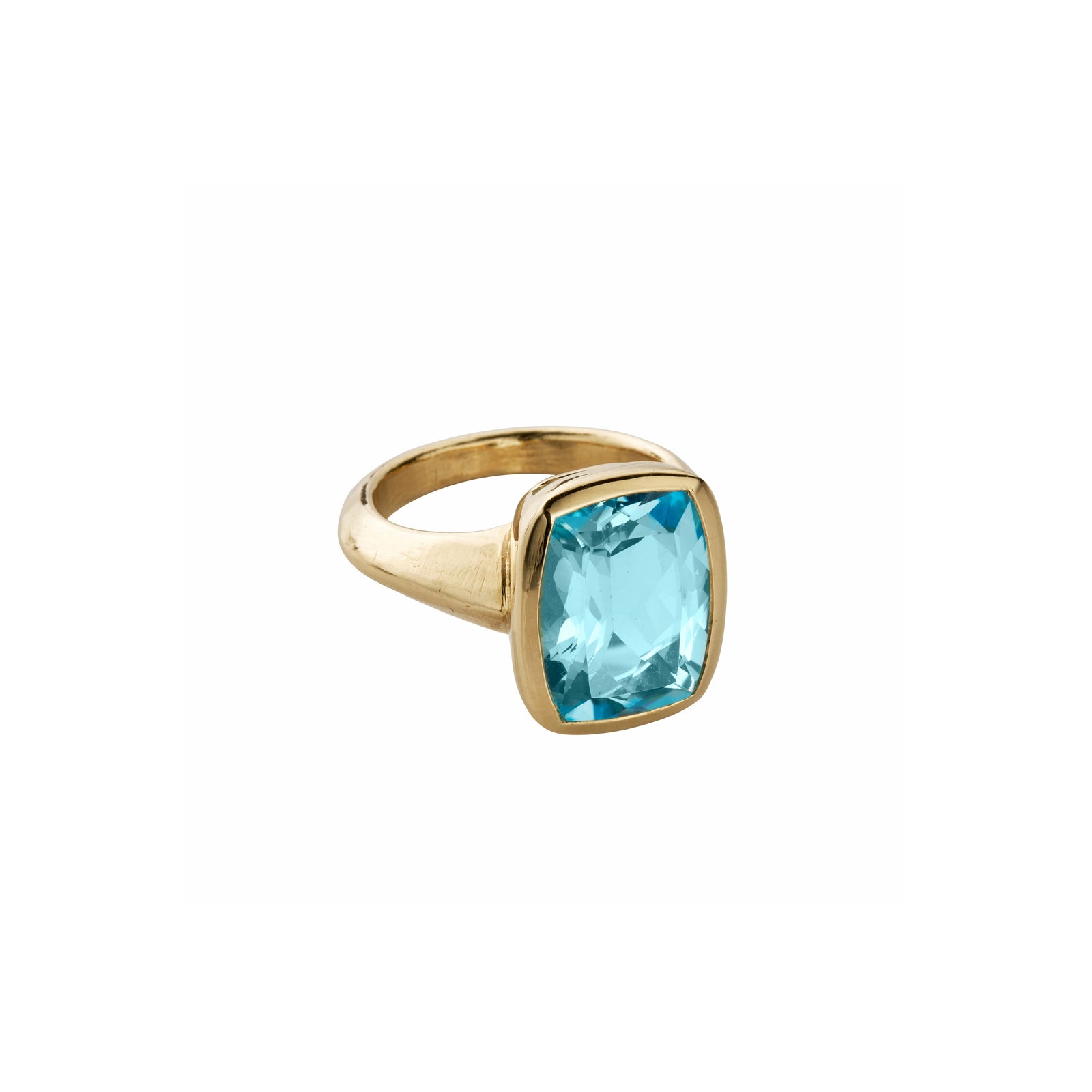 MAVI Gold Blue Topaz Ring