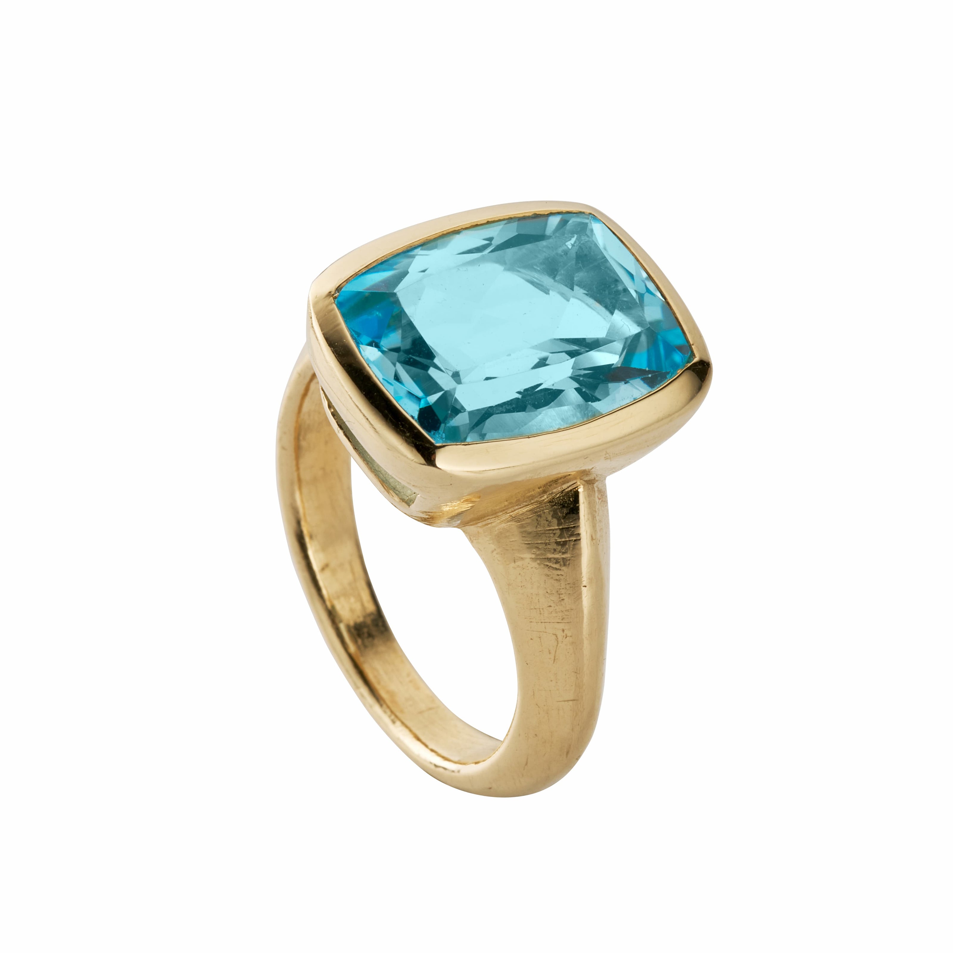 MAVI Gold Blue Topaz Ring