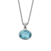 MAYA White Gold Blue Sapphire & Diamond Necklace