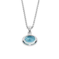 MAYA White Gold Blue Sapphire & Diamond Necklace