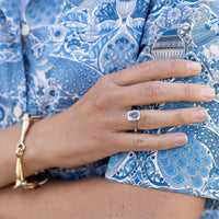 MAZU Silver Blue Sapphire Ring