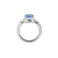 MEERA White Gold Blue Sapphire & Diamond Ring