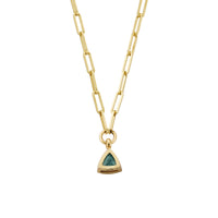 MEHULA Gold Zimbaqua Aquamarine Trace Chain Necklace