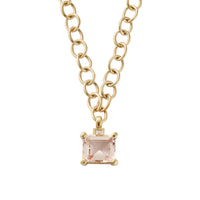 MILENA Gold Morganite & Diamond Pendant Necklace