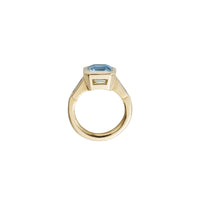 MINA Gold Zimbaqua Aquamarine & Diamond Ring