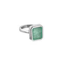 MIRABEL Silver Emerald Ring