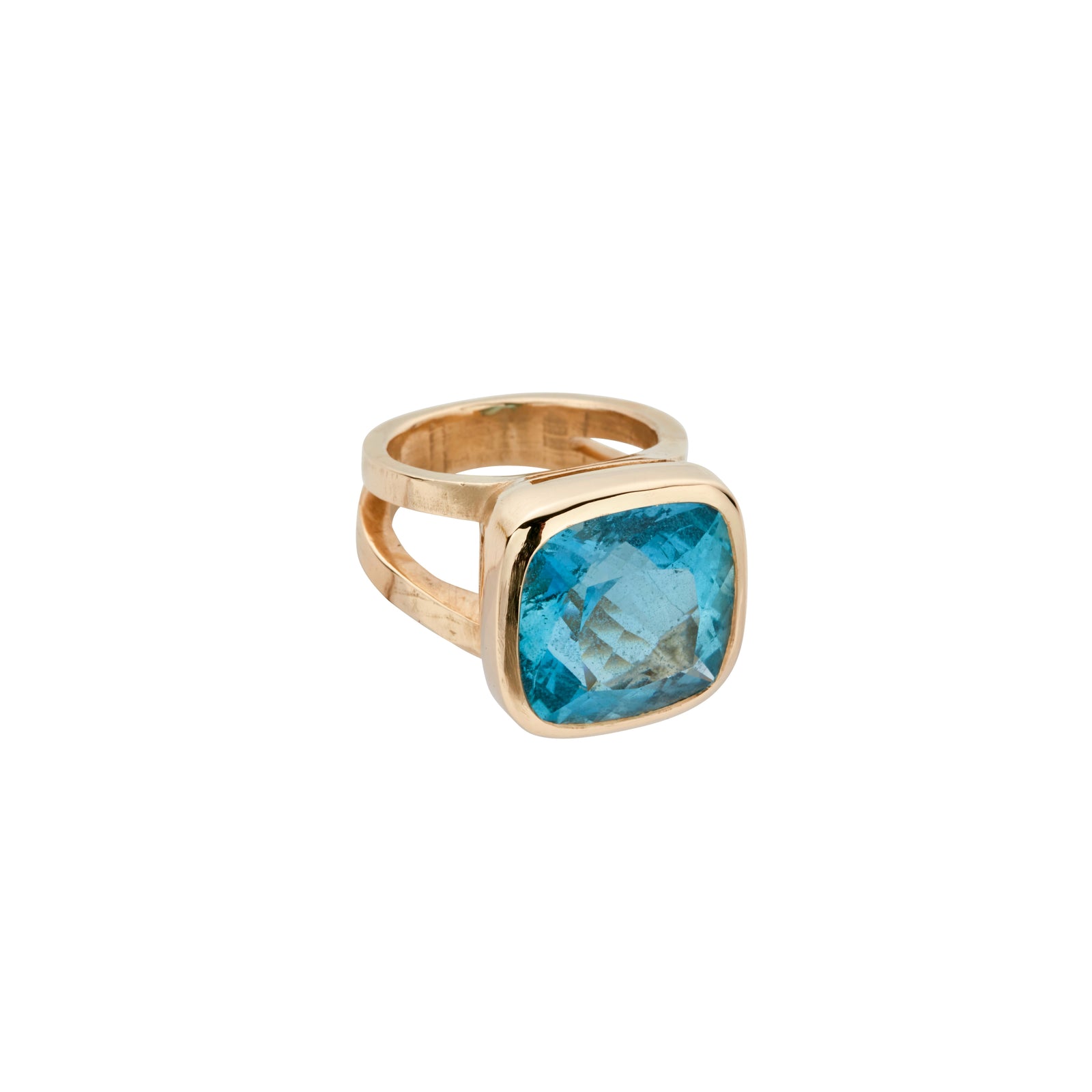 MIRIAM Gold Aquamarine Ring