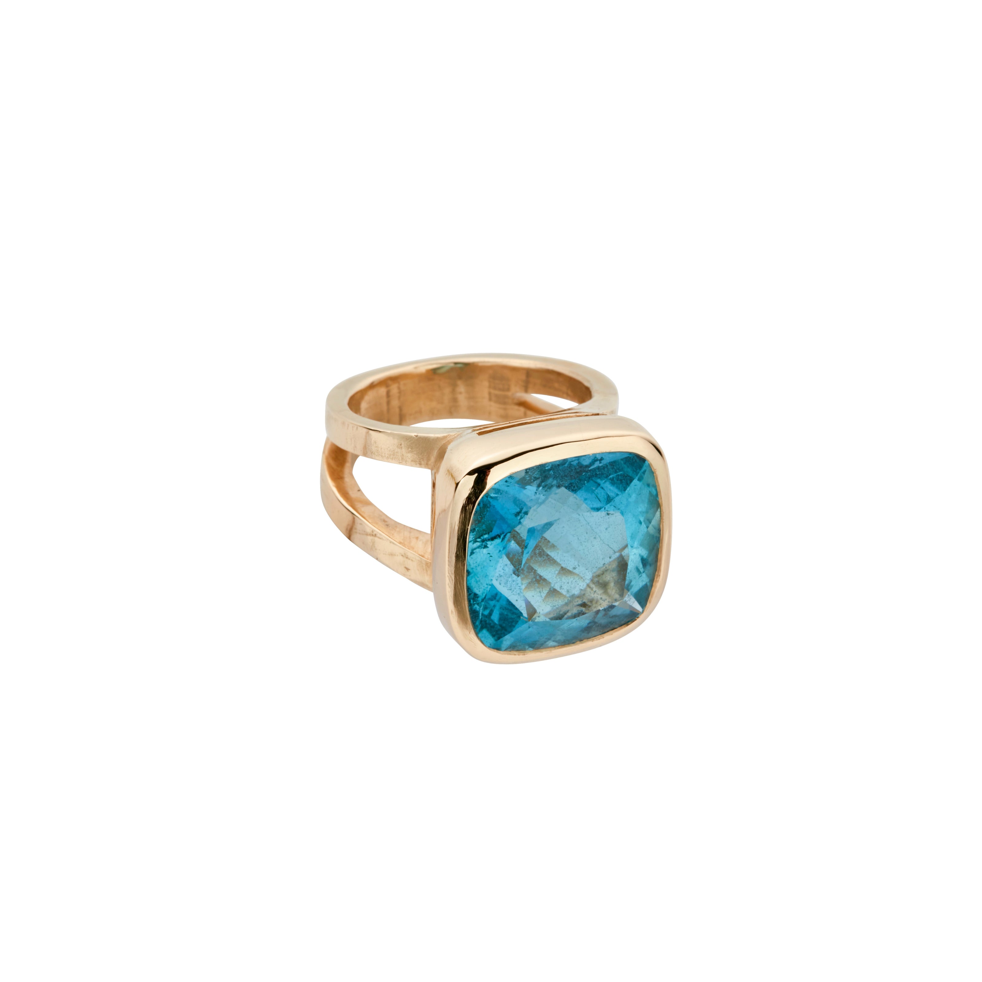 MIRIAM Gold Aquamarine Ring