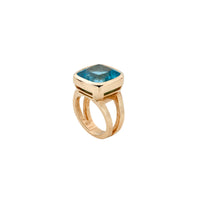 MIRIAM Gold Aquamarine Ring