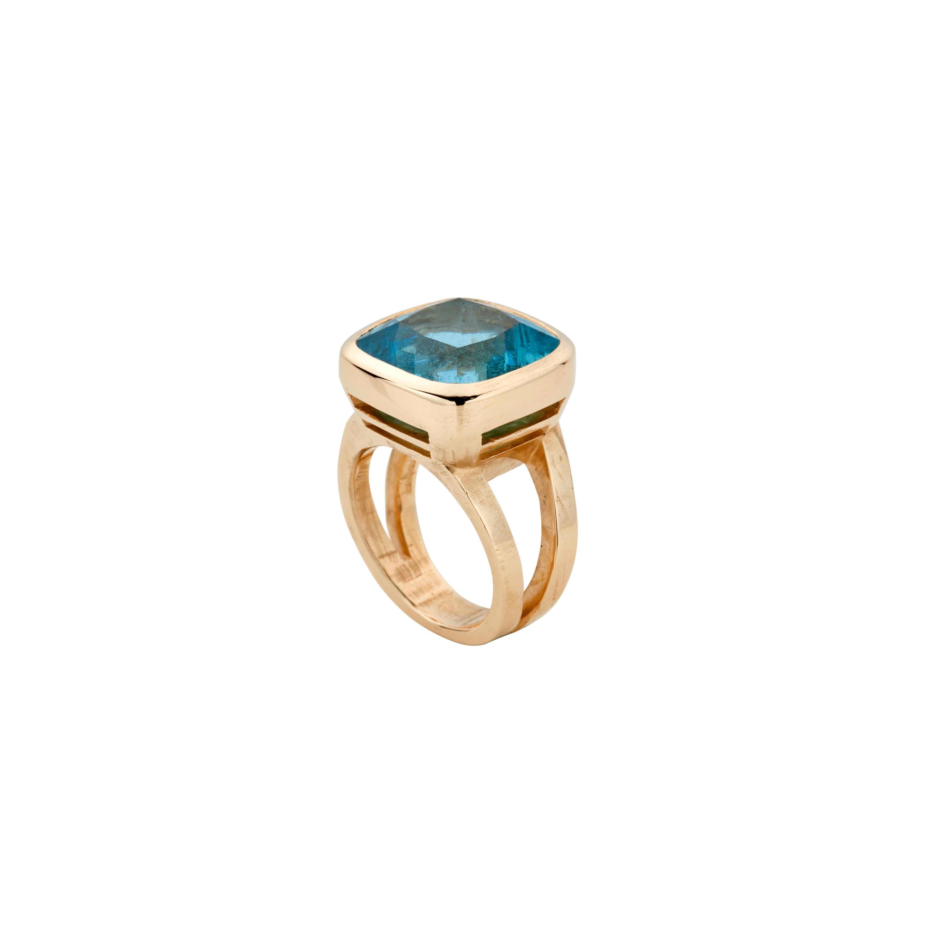 MIRIAM Gold Aquamarine Ring