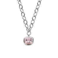 MOUNT ROSA Silver Morganite Necklace