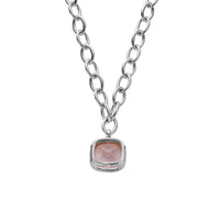 MOUNT ROSA Silver Morganite Necklace