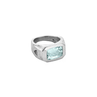 MARIETTA Silver Aquamarine Ring