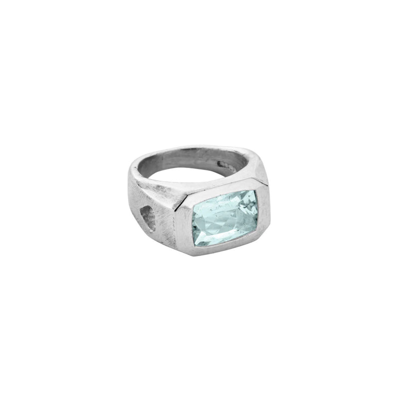 MARIETTA Silver Aquamarine Ring