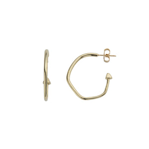 Gold Maxi Cupid Hoop Earrings