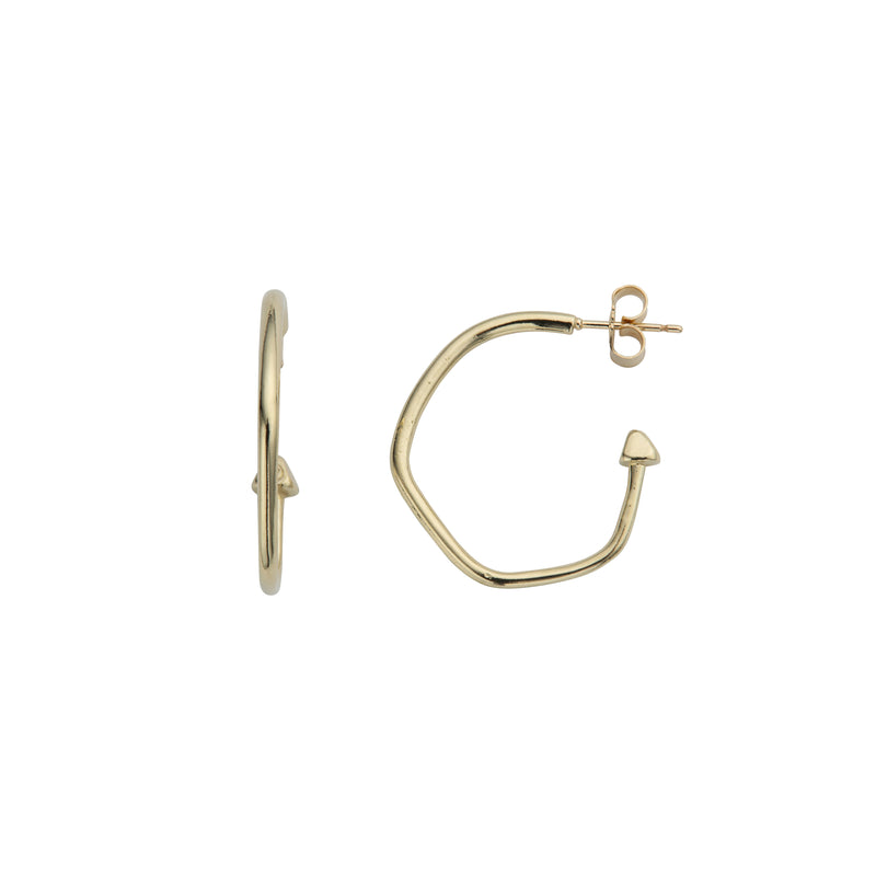 Gold Maxi Cupid Hoop Earrings