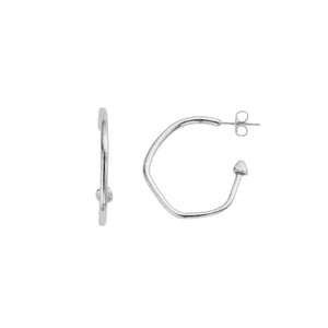 Silver Maxi Cupid Hoop Earrings