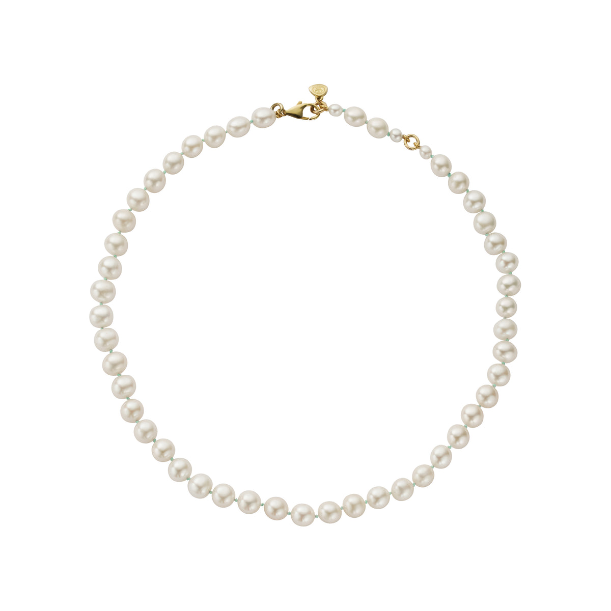 Gold Midi White Holiday Pearl Necklace