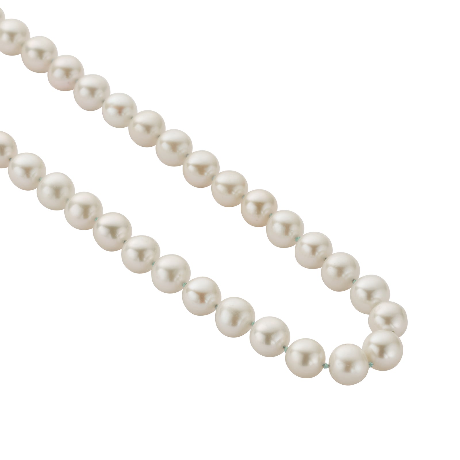 Gold Midi White Holiday Pearl Necklace