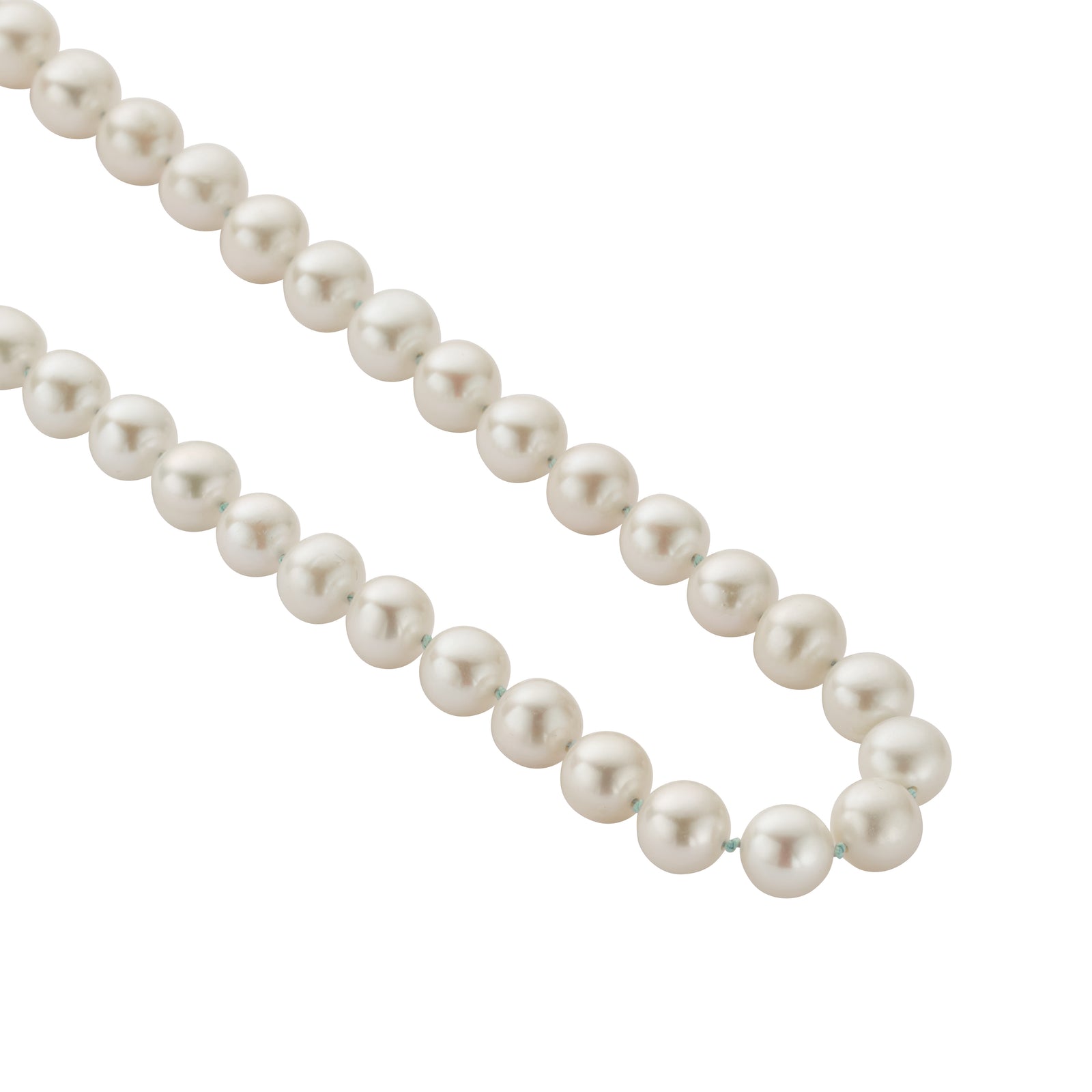 Silver Midi White Holiday Pearl Necklace