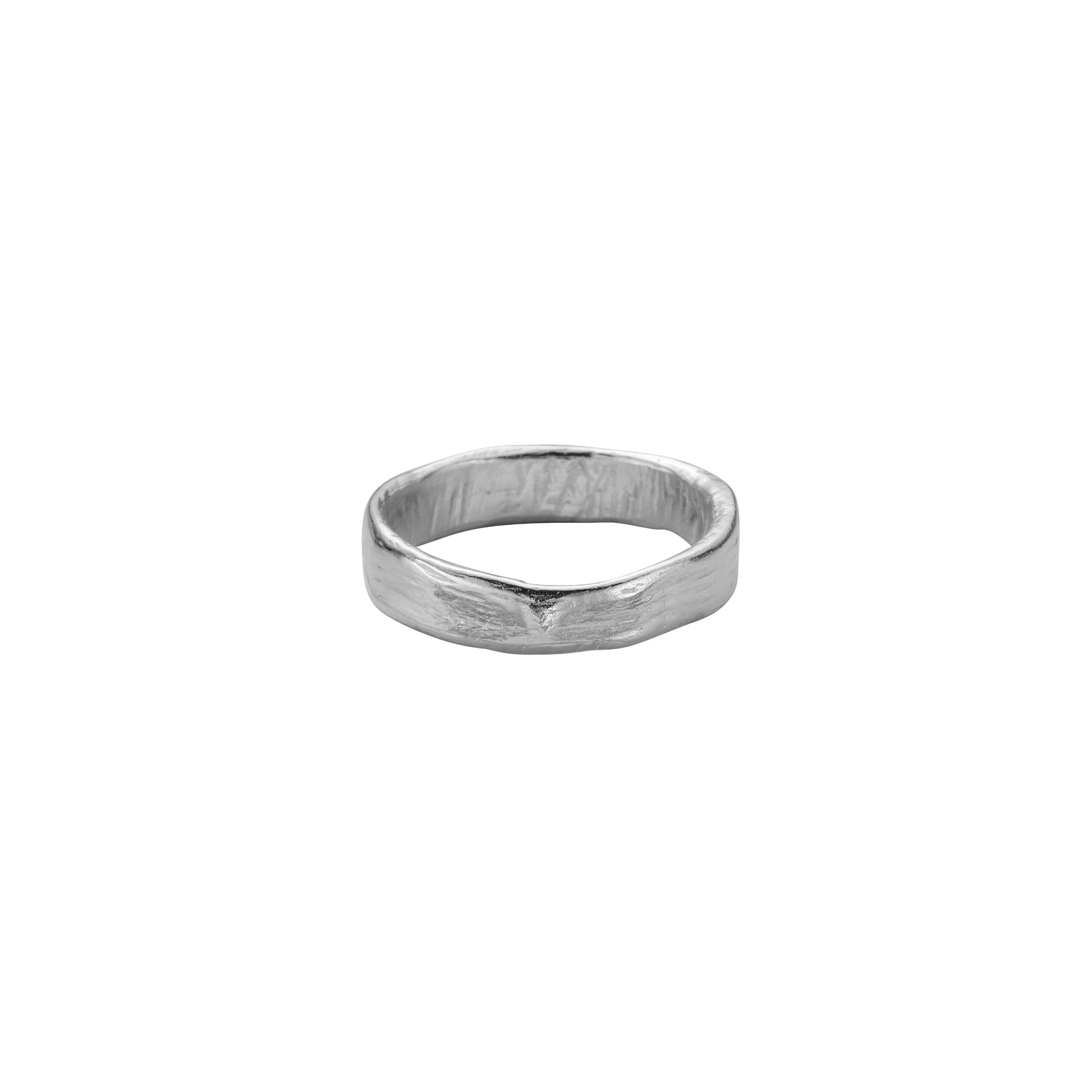 Men's 18ct White Gold Midi Posey Ring