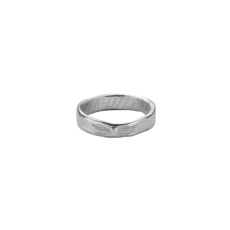 Men's 18ct White Gold Midi Posey Ring