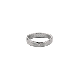 Men's 9ct White Gold Midi Posey Ring