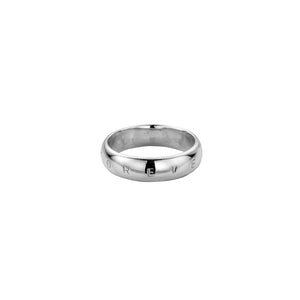 Silver Men's Arch Wedding Band