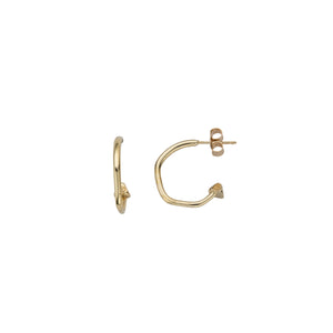 Gold Mini Cupid Hoop Earrings